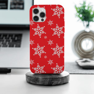 Funda Para iPhone 15 Pro Max Patrón de copos de nieve, copos de nieve blancos,