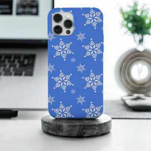 Funda Para iPhone 15 Pro Max Patrón de copos de nieve, copos de nieve blancos, 