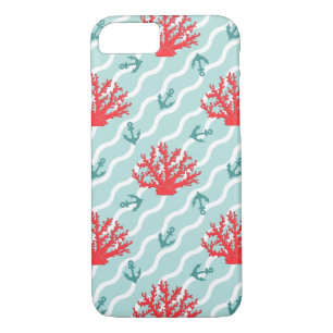Funda Para iPhone 8/7 Patrón de coral rojo 1
