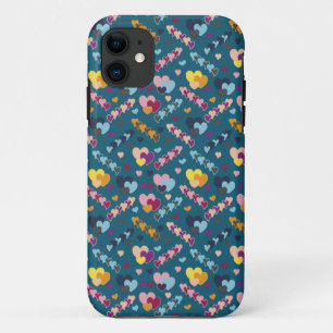 Funda Para iPhone 11 Patrón de corazón colorido