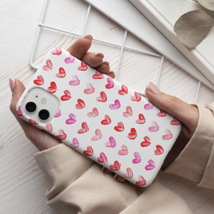 Funda Para iPhone 11 Patrón de Corazón de Acuarela