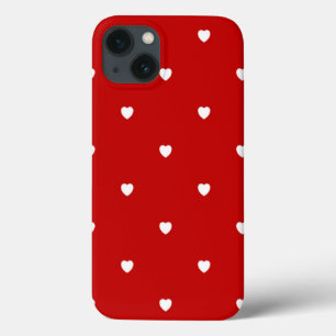 Funda Para iPhone 13 Patrón de corazón de El día de San Valentín rojo p