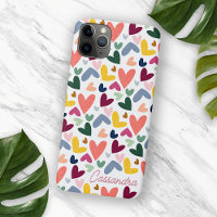 Patrón de Corazón Personalizado Naranja Menta Verd