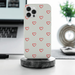 Funda Para iPhone 15 Pro Max Patrón de corazón rojo, lindo, amor