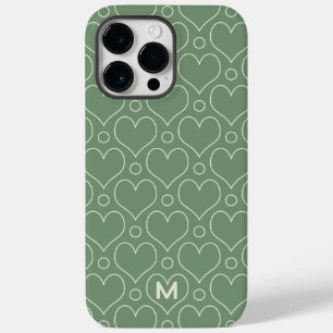 Funda Para iPhone 14 Pro Max De Case-Mate Patrón de corazones de amor y puntos de polka en v