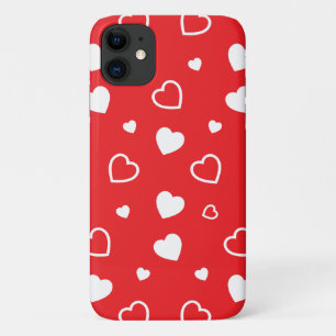 Funda Para iPhone 11 Patrón de corazones estilizados 4