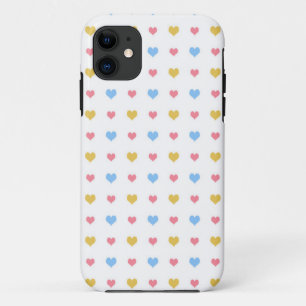 title_seo2 Patrón de Corazones Pequeños Coloridos Rosa Azul A