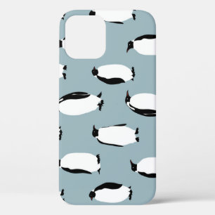 Funda Para iPhone 12 Patrón de corte de animales de aves pingüinas