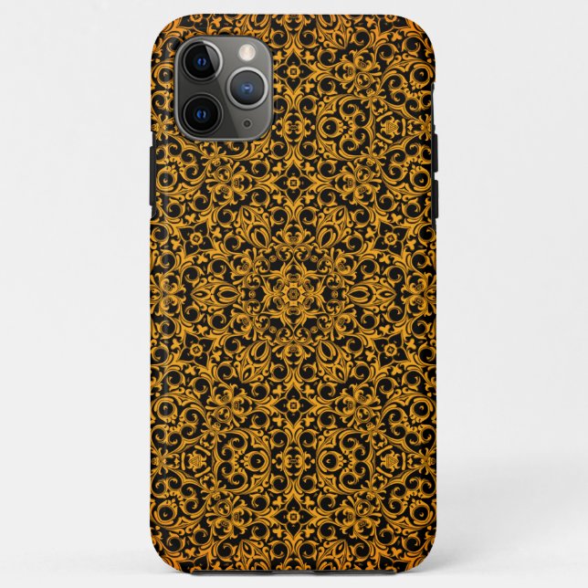 Funda De Case-Mate Para iPhone Patrón de cosecha amarilla en el (Reverso)
