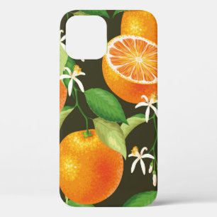 Funda Para iPhone 12 Patrón de cosecha con naranja