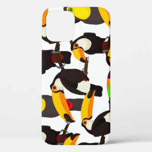 Funda Para iPhone 12 Patrón de cosecha de aves tropicales turcas