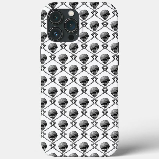 Funda De Case-Mate Para iPhone patrón de cráneo Craneo (Reverso )