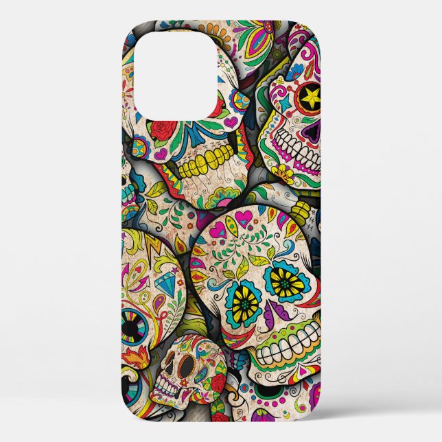 Funda De Case-Mate Para iPhone Patrón de cráneo de azúcar más vendido (Reverso )