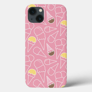 Funda Para iPhone 13 Patrón de crema de hielo de verano