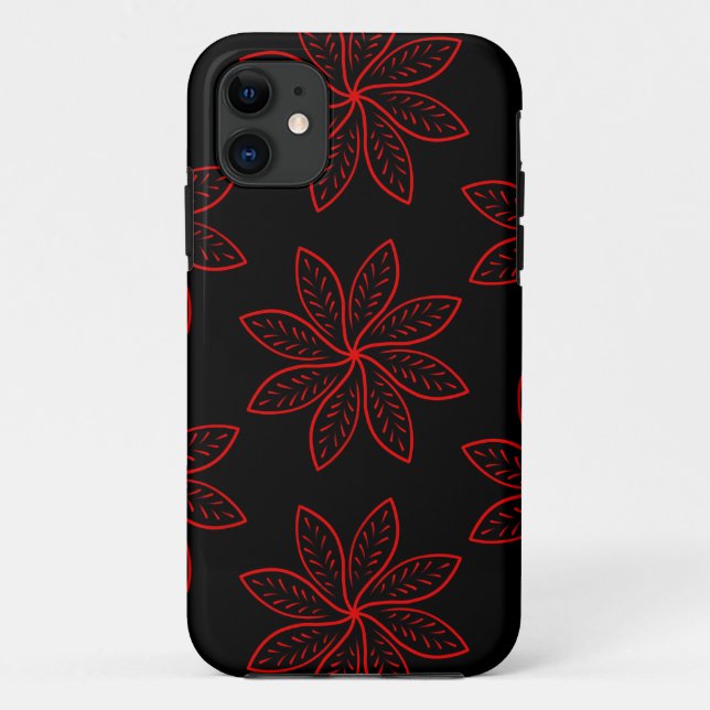 Funda De Case-Mate Para iPhone Patrón de Crimson en negro (Reverso)