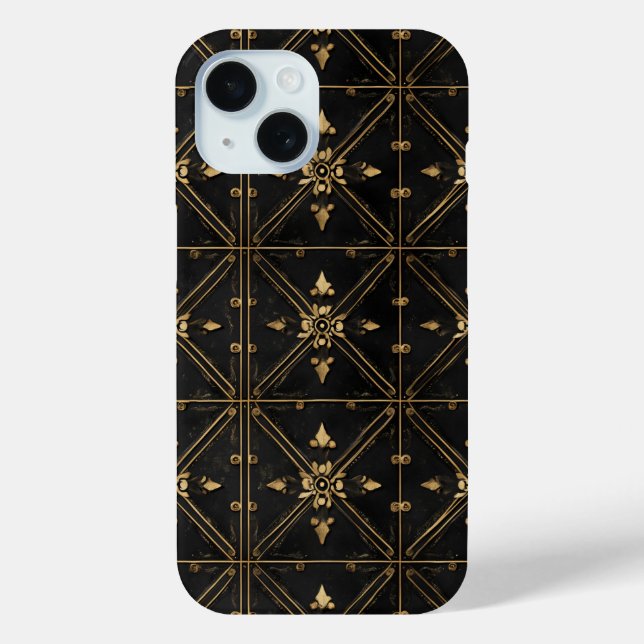 Funda De Case-Mate Para iPhone Patrón de Cuadrado Oscuro (Reverso )