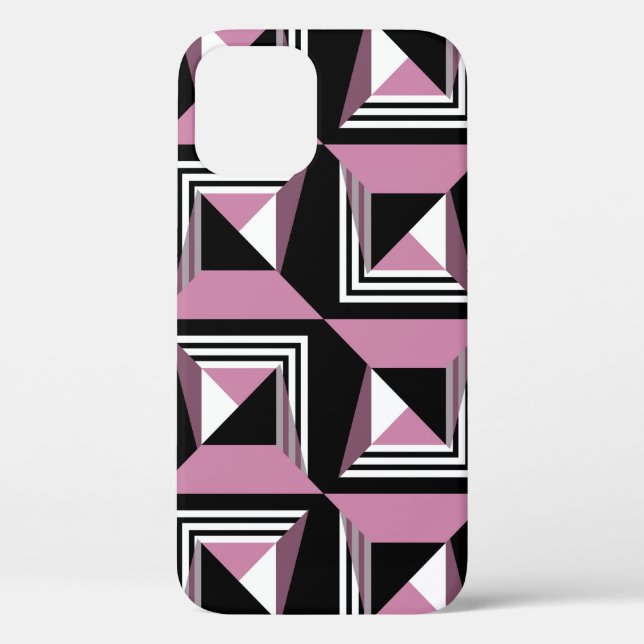 Funda De Case-Mate Para iPhone Patrón de cuadrados modernos y sin igual (Reverso )