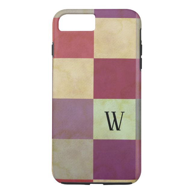 Funda De Case-Mate Para iPhone Patrón de cuadrados negrita (Reverso)