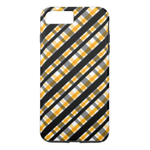 Funda Para iPhone 8 Plus/7 Plus Patrón de Cuadro Escocés Diagonal Moderno de Otoño