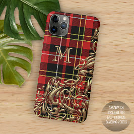 Funda Para iPhone 11 Pro Max Patrón de cuadros escoceses personalizados