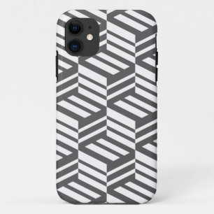 Funda Para iPhone 11 Patrón de cubo geométrico moderno, urbano y dinámi