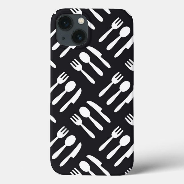 Funda De Case-Mate Para iPhone Patrón de cuchara de horquilla (Reverso)