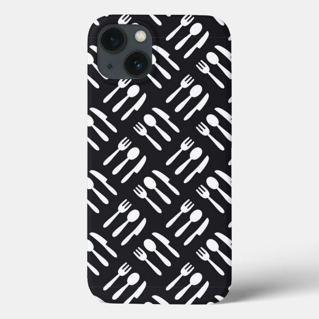 Funda De Case-Mate Para iPhone Patrón de cuchillo de cuchara de horquilla (Reverso)