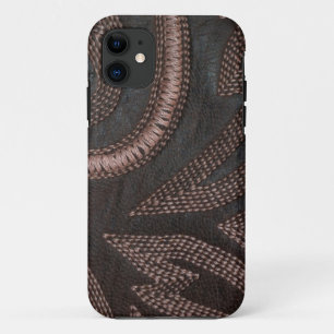 Funda Para iPhone 11 Patrón De Cuero Vintage Marrón Decorativamente Alc