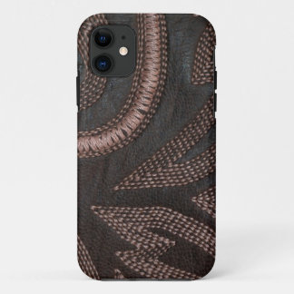 Funda Para iPhone 11 Patrón De Cuero Vintage Marrón Decorativamente Alc