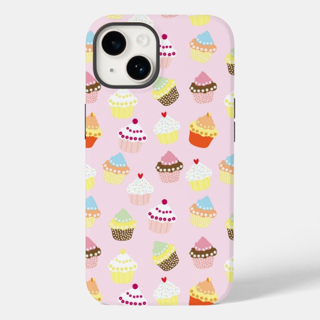 FUNDA DE Case-Mate PARA iPhone PATRÓN DE CUPCAKES ROSA (Reverso )