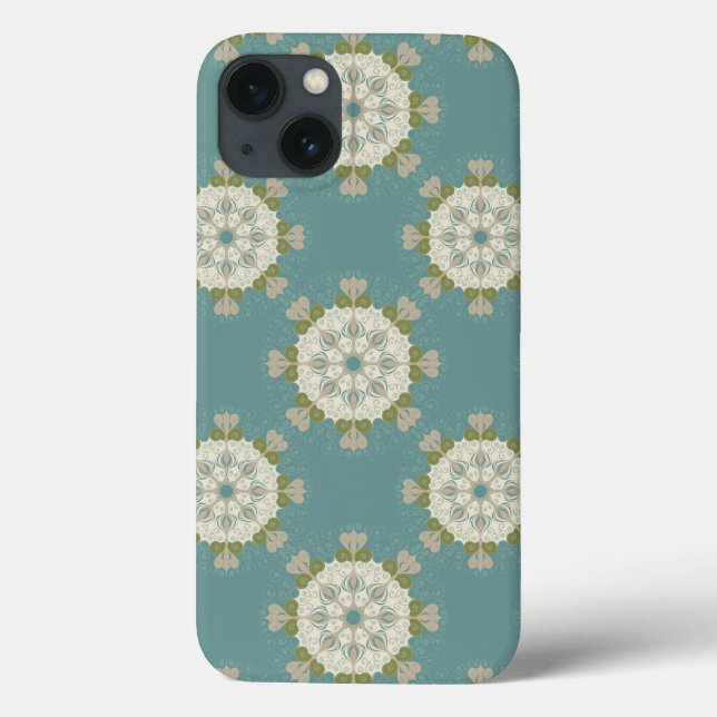 Funda De Case-Mate Para iPhone Patrón de Damasco con elementos abstractos (Reverso)