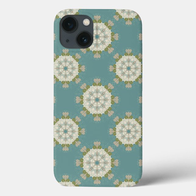 Funda De Case-Mate Para iPhone Patrón de Damasco con elementos abstractos (Reverso)