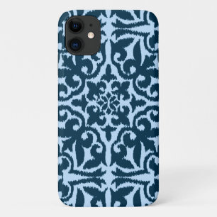 title_seo2 Patrón de damasco de Ikat - Índigo oscuro y azul c