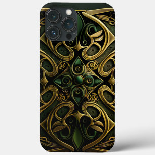 Funda Para iPhone 13 Pro Max Patrón de Decoración de Plantas Ornamentales de Br