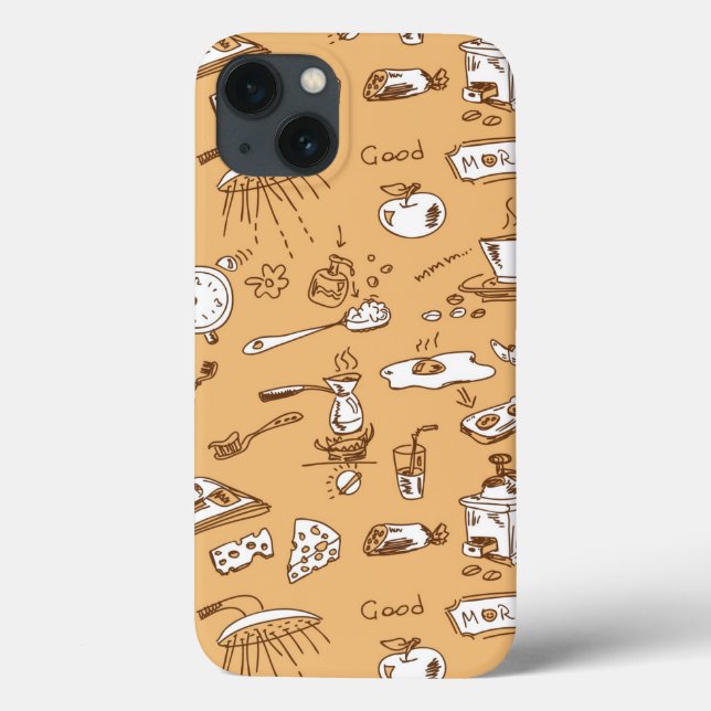 Funda De Case-Mate Para iPhone Patrón de desayuno 2 (Reverso)