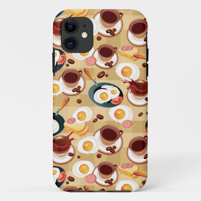 Funda De Case-Mate Para iPhone Patrón de desayuno 3 (Reverso)