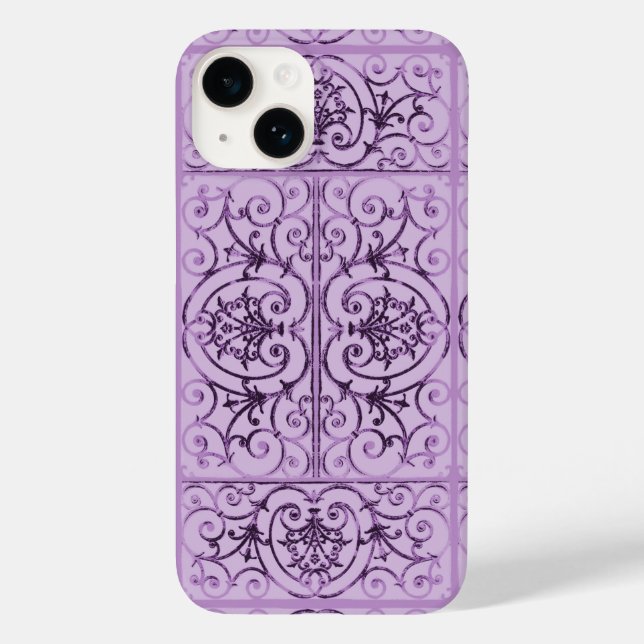 Funda De Case-Mate Para iPhone Patrón de desplazamiento Lilac (Reverso )