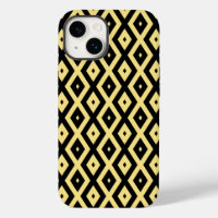 Patrón de diamante amarillo limón y negro