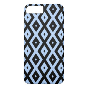 Funda Para iPhone 8 Plus/7 Plus Patrón de diamante azul pálido y negro