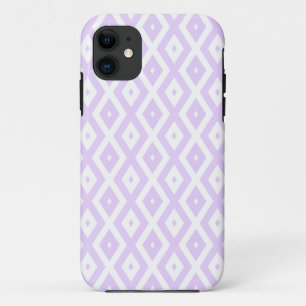 Funda Para iPhone 11 Patrón de diamante blanco y púrpura