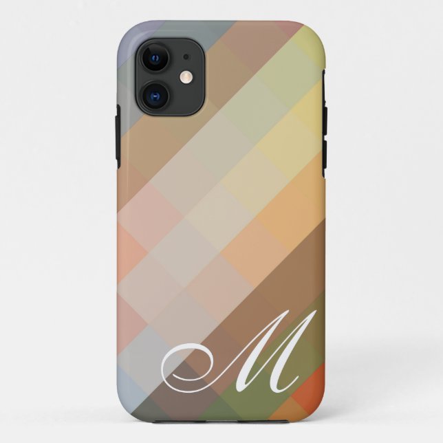 Funda De Case-Mate Para iPhone Patrón de diamante de Chevron y Monograma 8 (Reverso)