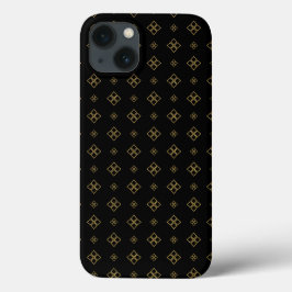 Funda Para iPhone 13 Patrón de diamante dorado del Diseñador de cosecha