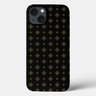 Funda Para iPhone 13 Patrón de diamante dorado del Diseñador de cosecha