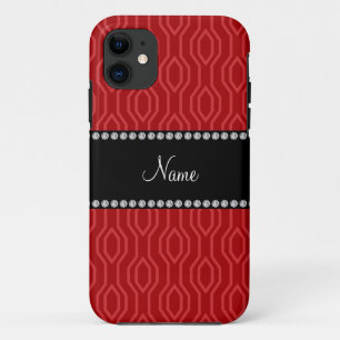 title_seo2 Patrón de diamante geométrico rojo de nombre perso