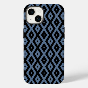 Funda Para iPhone 14 De Case-Mate Patrón de diamante gris azul y negro