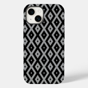 Funda Para iPhone 14 De Case-Mate Patrón de diamante gris y negro