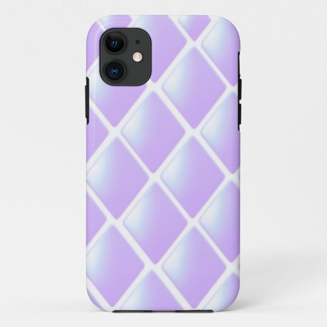 Funda De Case-Mate Para iPhone Patrón de diamante morado (Reverso)