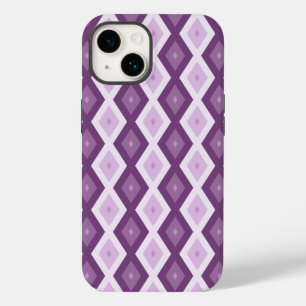 Funda Para iPhone 14 De Case-Mate patrón de diamante púrpura