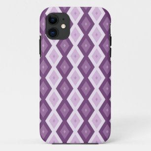 Funda Para iPhone 11 Patrón de diamante púrpura