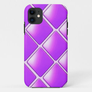 Funda Para iPhone 11 Patrón de diamante púrpura en negrita